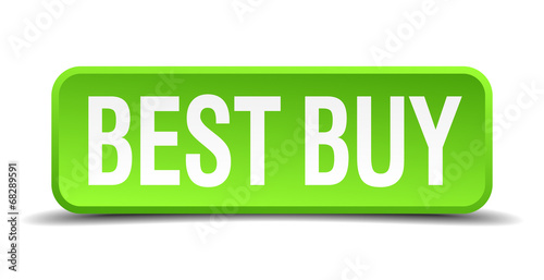 best buy green 3d realistic square isolated button