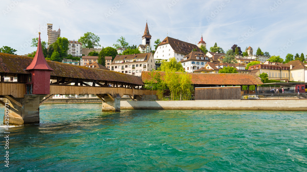 Naklejka premium Spreuerbrücke in Luzern