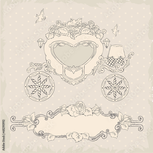 Coach. Template Wedding Invitation
