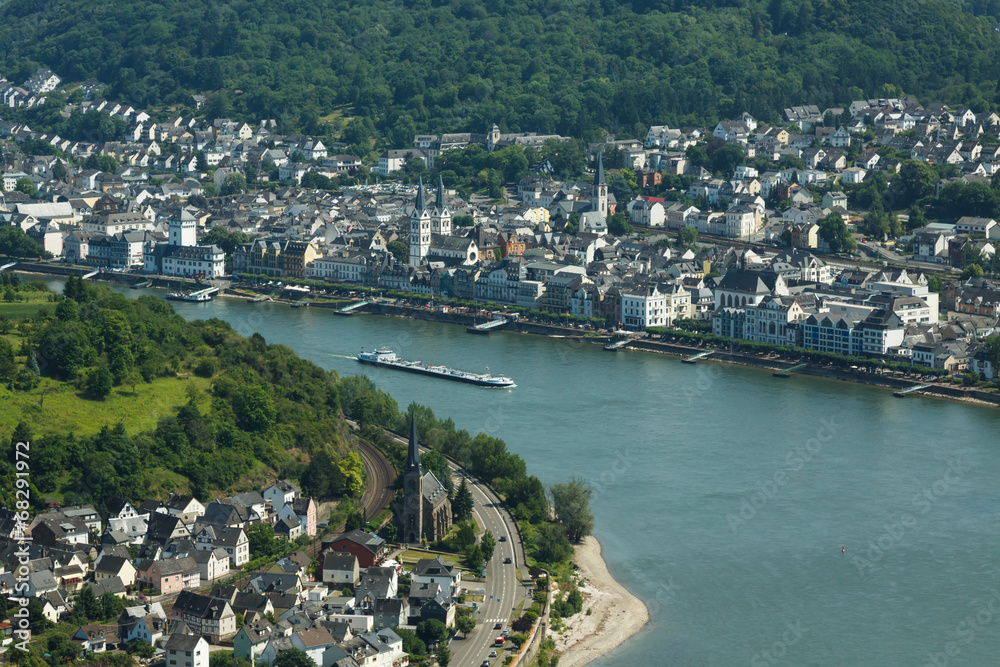 Ausblick auf Filsen und Boppard am Mittelrhein