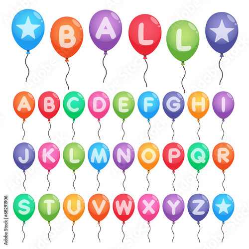 alphabet balloons