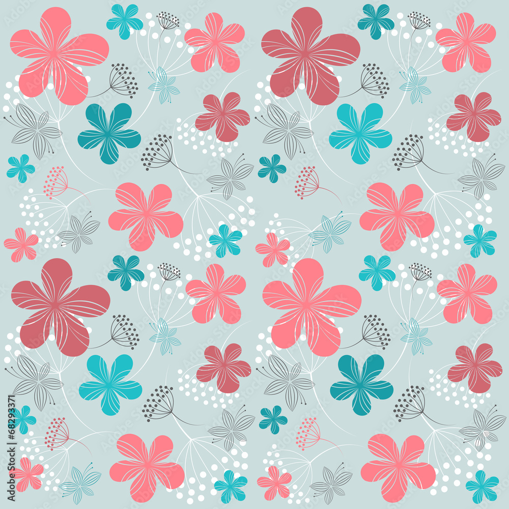 Vector background with flowers Vector background with flowers