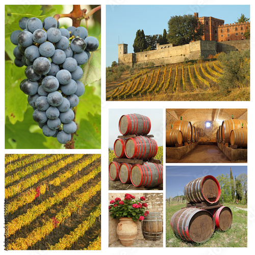 wine tradition collage, Chianti,Tuscany photo