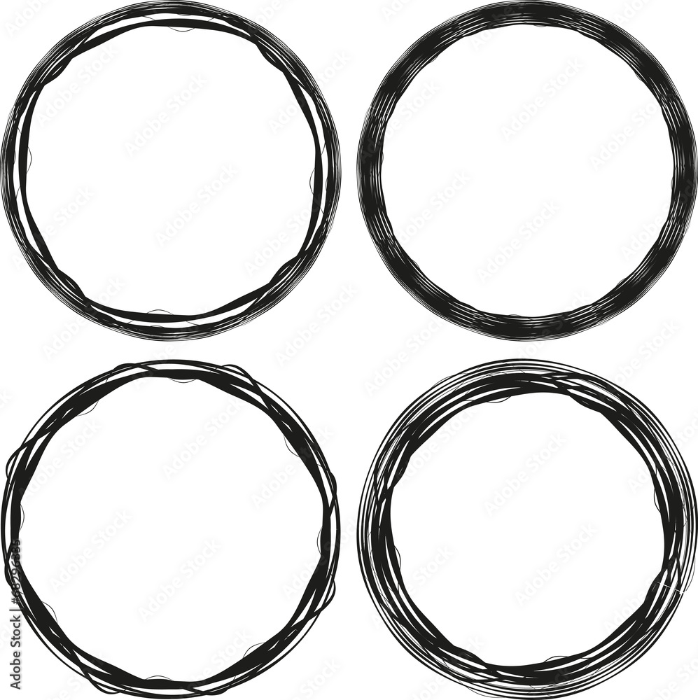 Grunge round frames Grunge round frames
