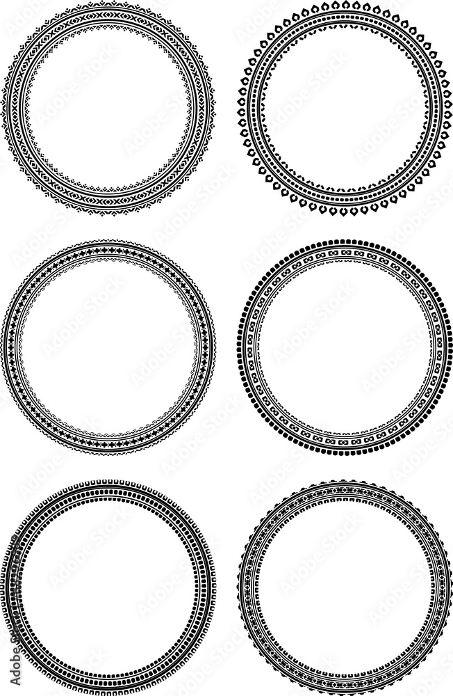 Set of round frames Set of round frames