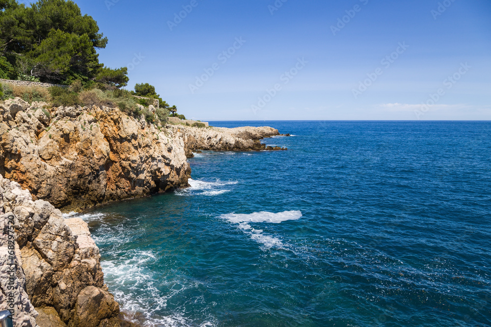 Fototapeta premium Antibes, France. The rocky coast - 18