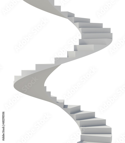 White spiral staircase
