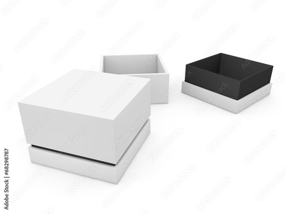 blank boxes isolated on white background blank boxes isolated on white background