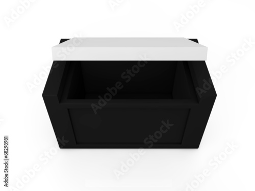 blank black boxes isolated on white background