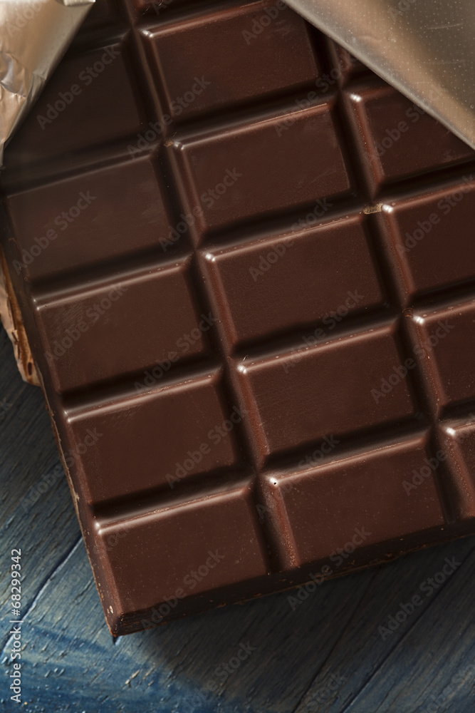 Fototapeta premium Organic Dark Chocolate Candy Bar