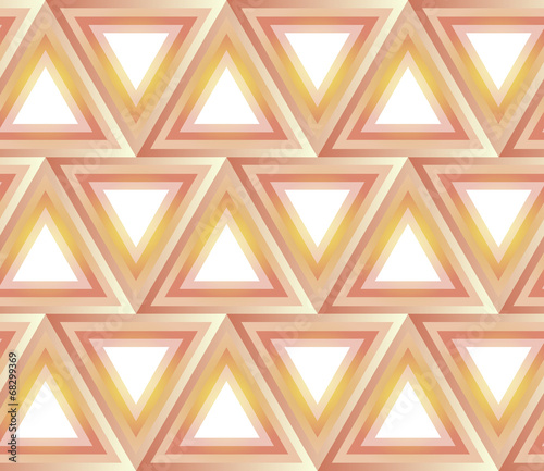 Orange glowing geometric triangle seamless background