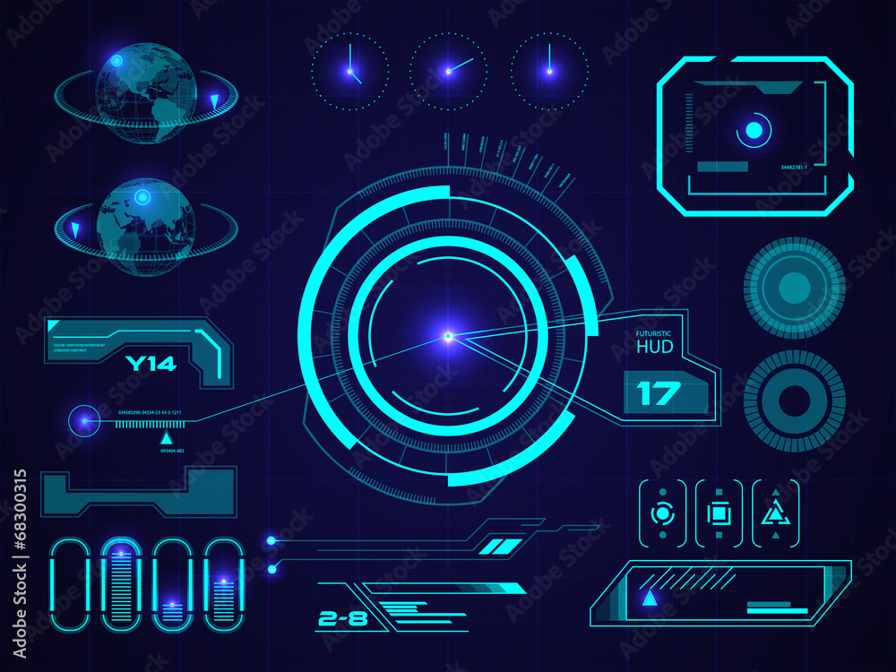 Futuristic user interface HUD Futuristic user interface HUD
