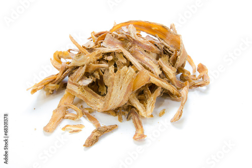 angelica sinensis,dang gui on white background photo