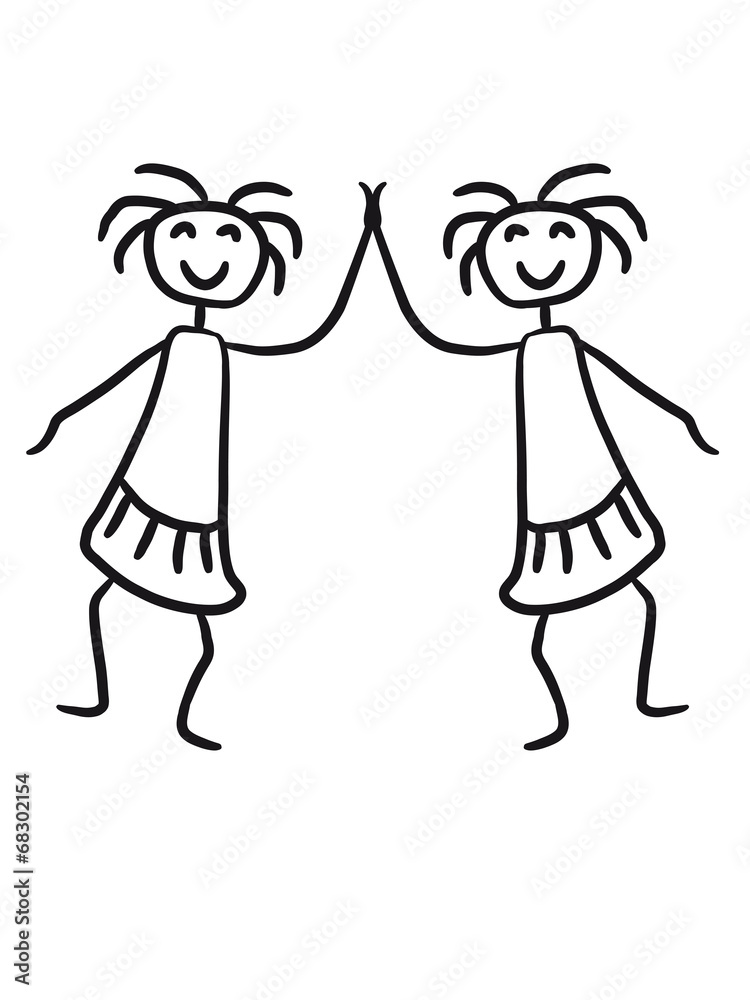 2 Mädchen Frauen team Freunde Handschlag 2 Mädchen Frauen team Freunde Handschlag