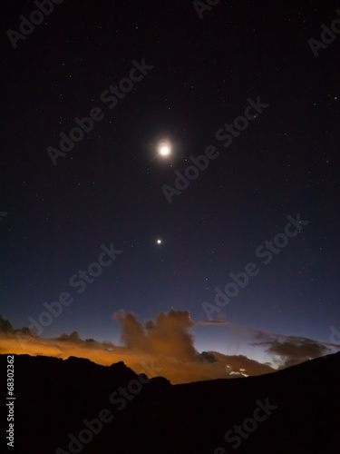 Mond und Venus über Teneriffa