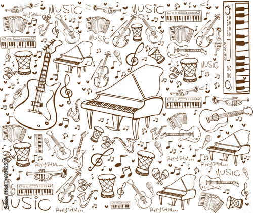 Music Instruments Doodle