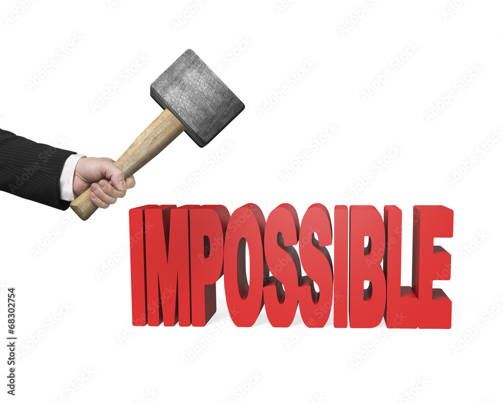 Using hammer to creak impossible 3D word