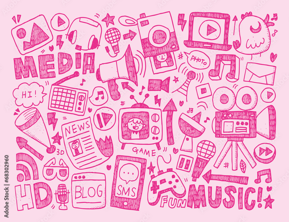 doodle media background