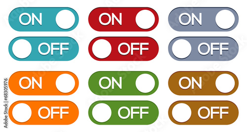 On - off button set photo