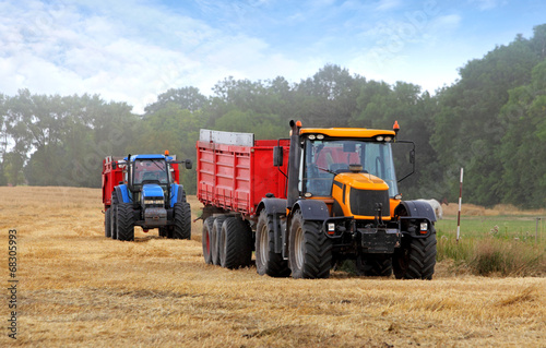 Tractors on harvest