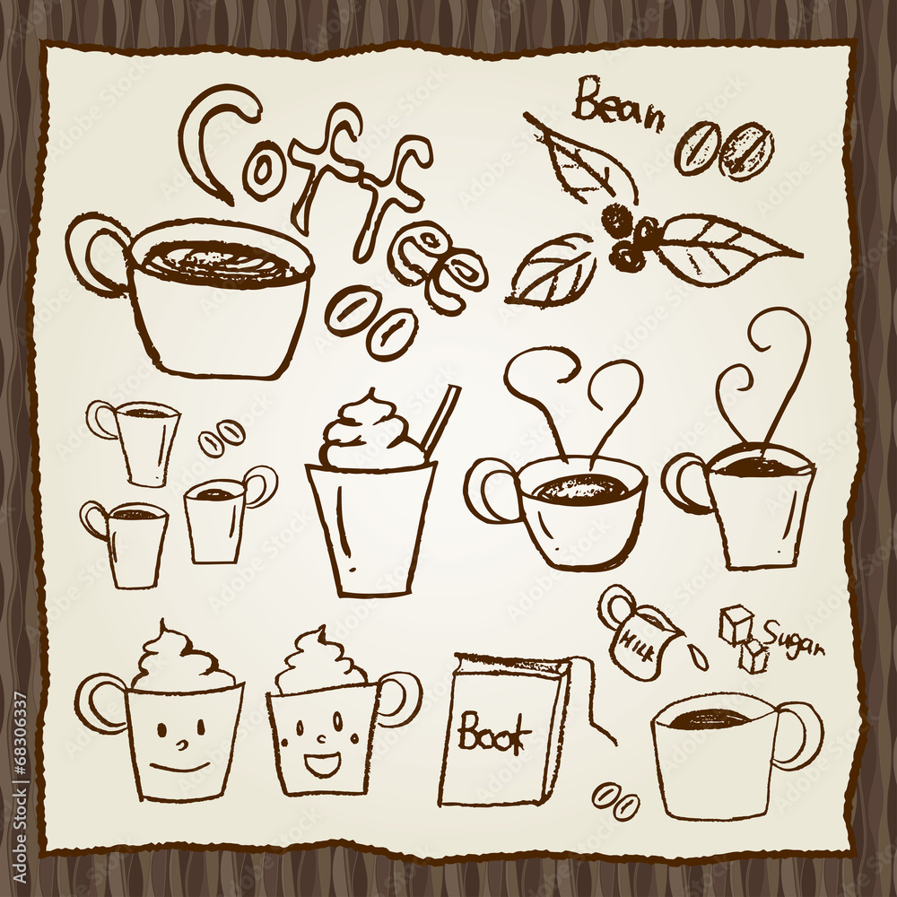 Coffee set illustration Coffee set illustration