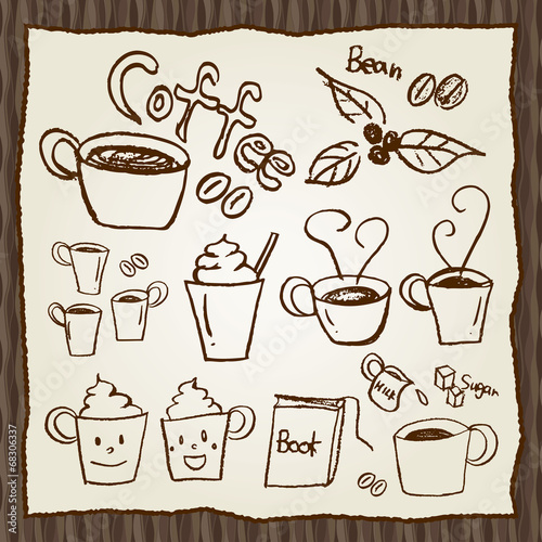 Coffee set illustration