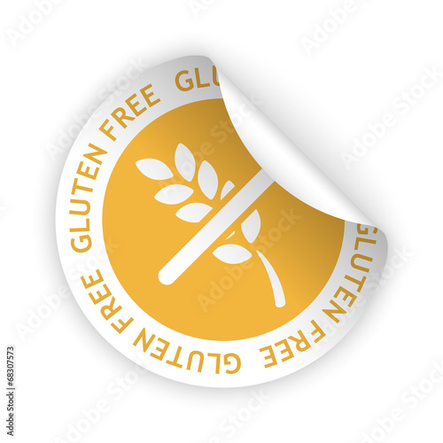 vector gluten free bent sticker