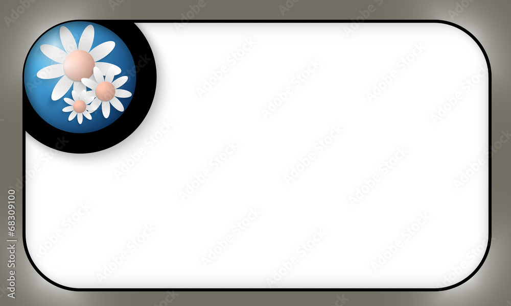 black frame for entering text with flowers black frame for entering text with flowers
