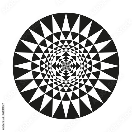 Circle of abstract isolated