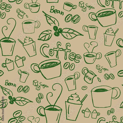 Coffee seamless pattern