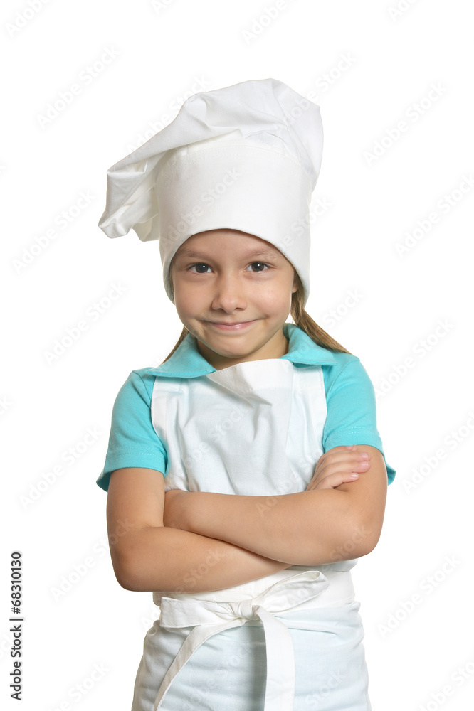 Kitchen girl with crossed arms Kitchen girl with crossed arms