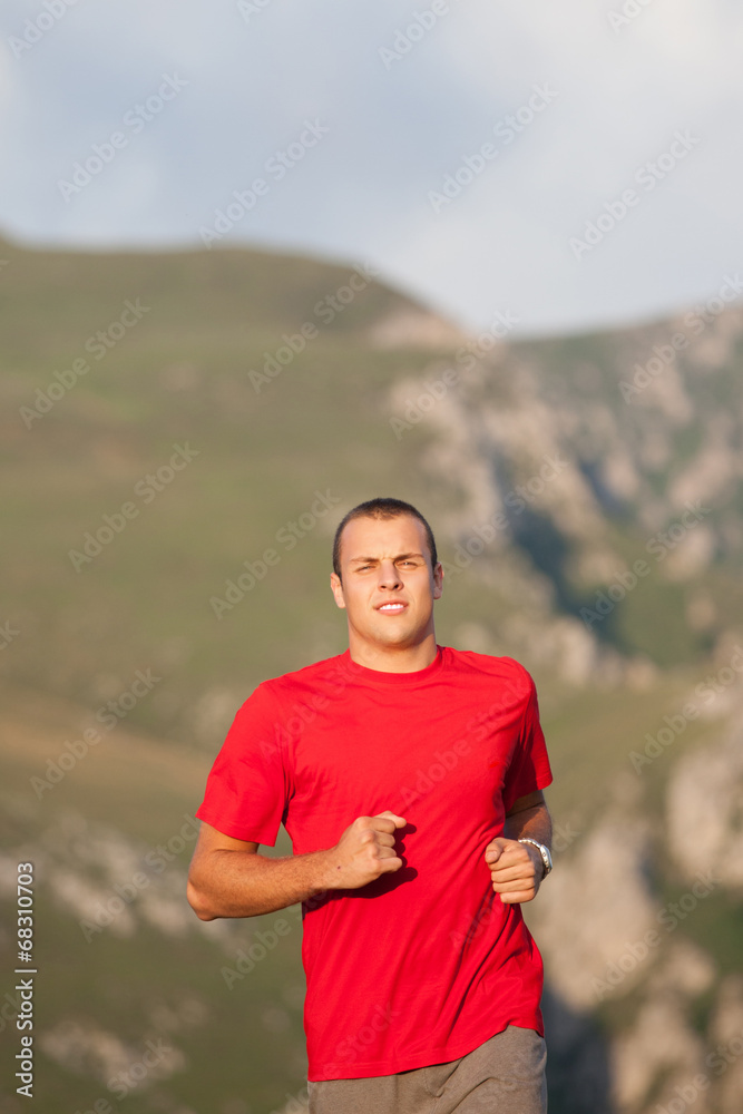 Fototapeta premium Running fitness man