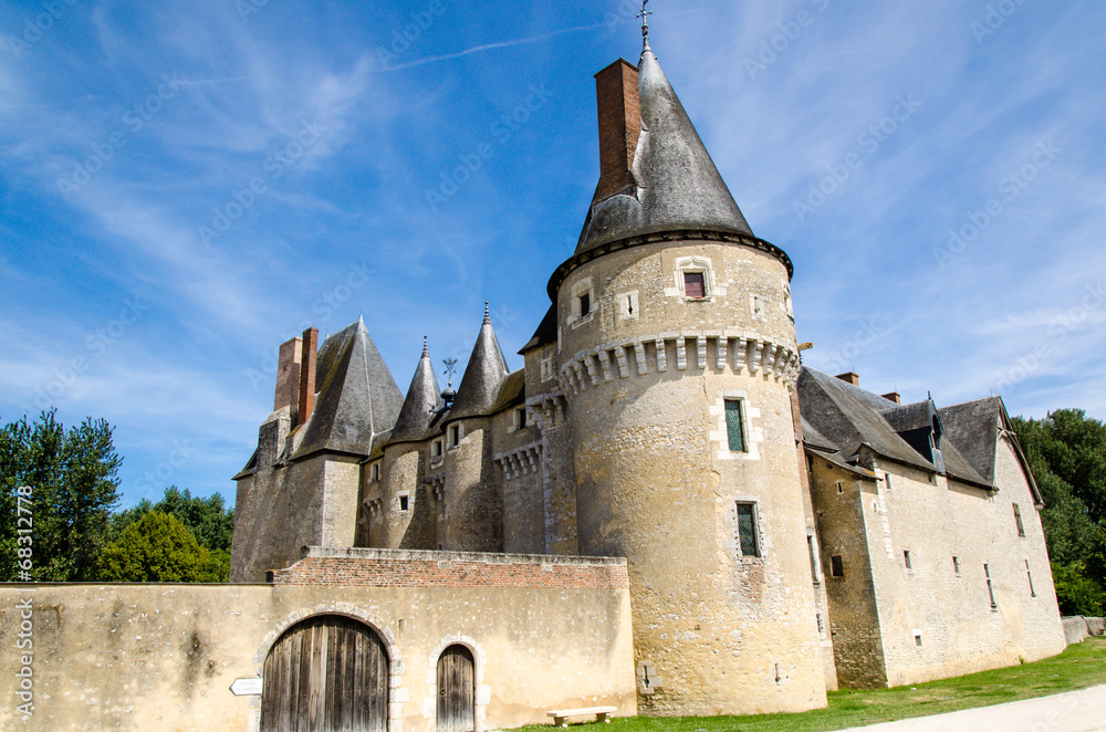 Schloss in Fougeres sur bievre, Frankreich