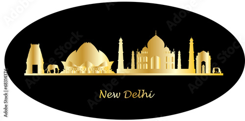india new delhi skyline