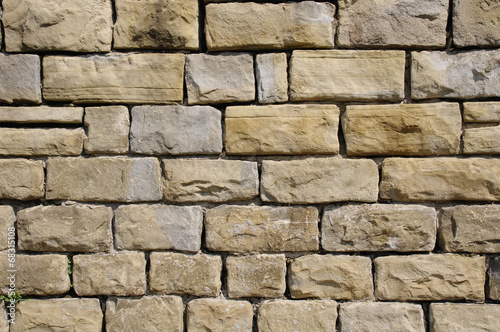 Old stone wall closeup