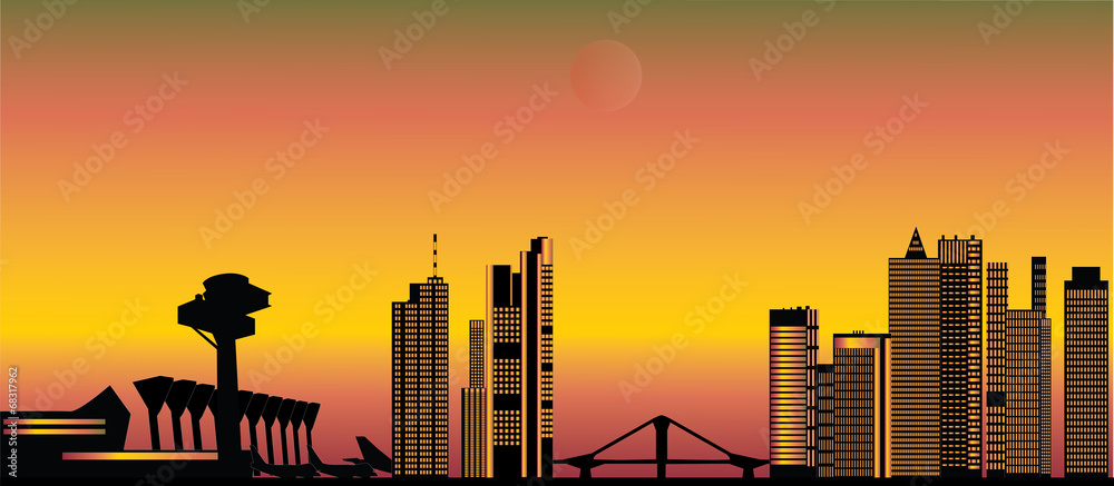 Obraz premium frankfurt german city skyline