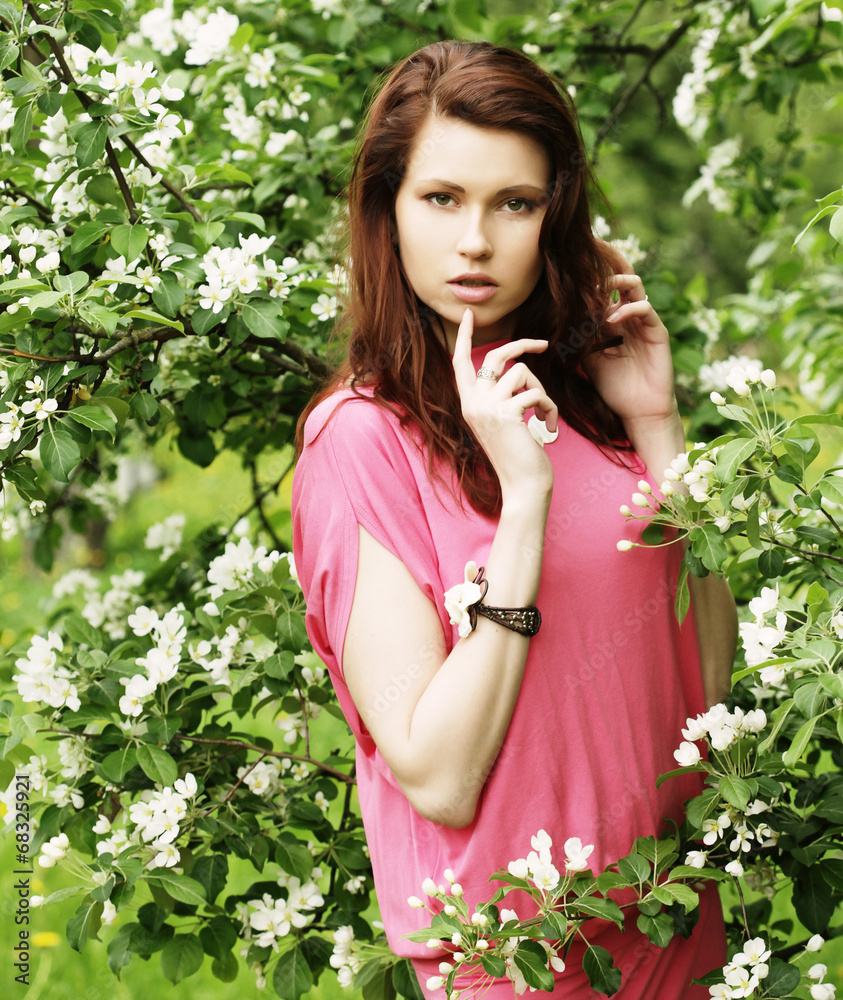 young woman in summer park young woman in summer park