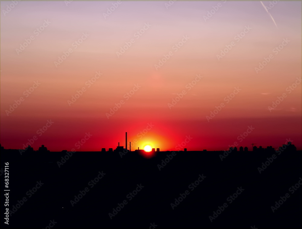 4K Time Lapse.. Sunrise over the city. 4K Time Lapse.. Sunrise over the city.