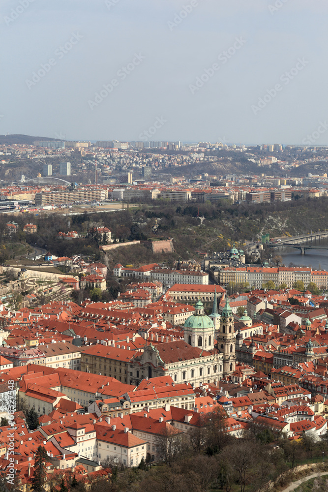 Prague city view from Petrin hill