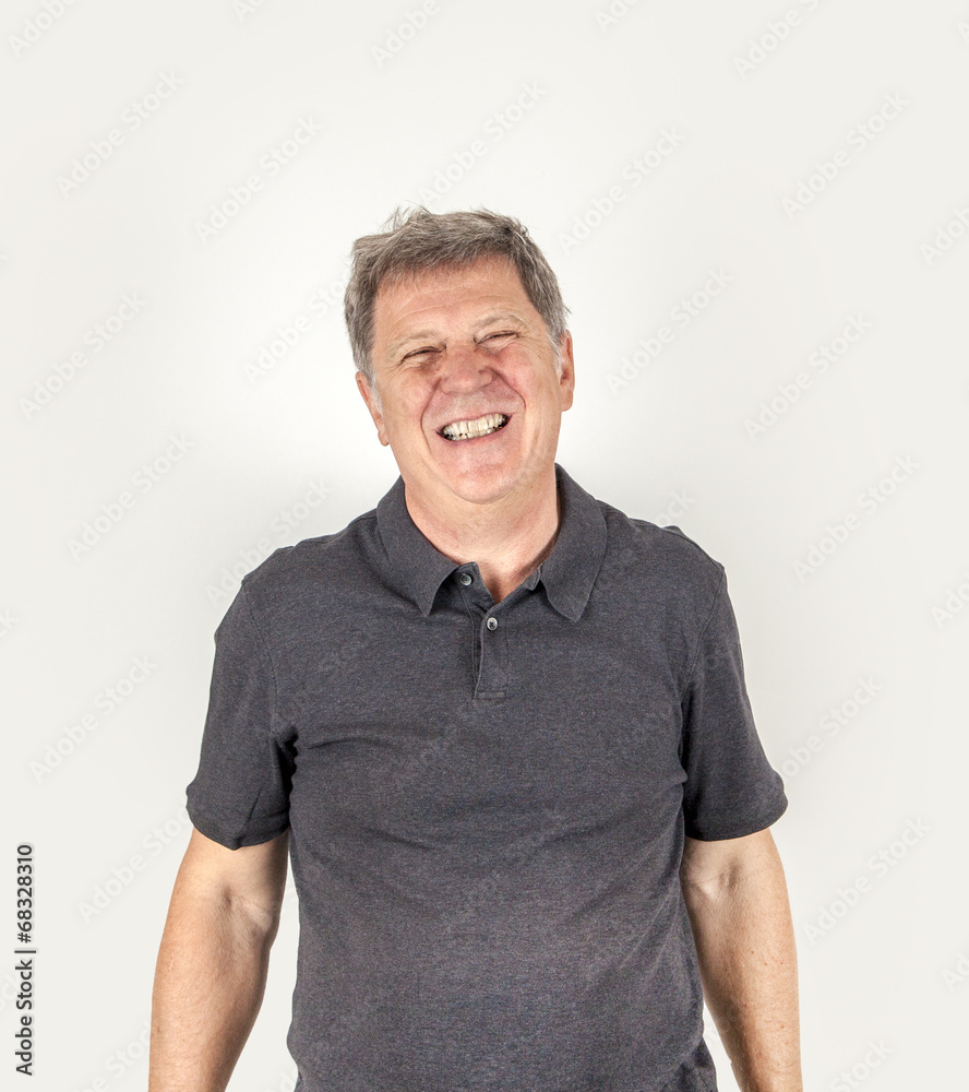 Handsome middle age man studio portrait on a white background Handsome middle age man studio portrait on a white background