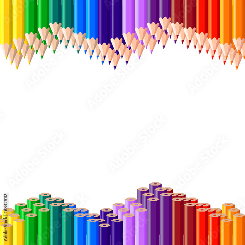 Back to school, colorful pencil, background, vector