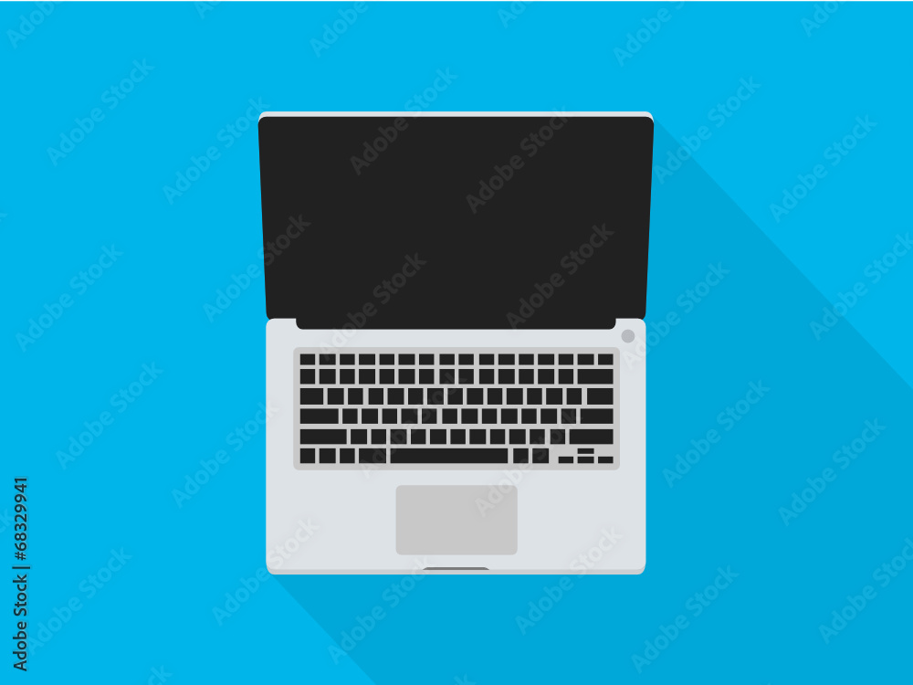 Laptop Illustration - Flat Design Laptop Illustration - Flat Design
