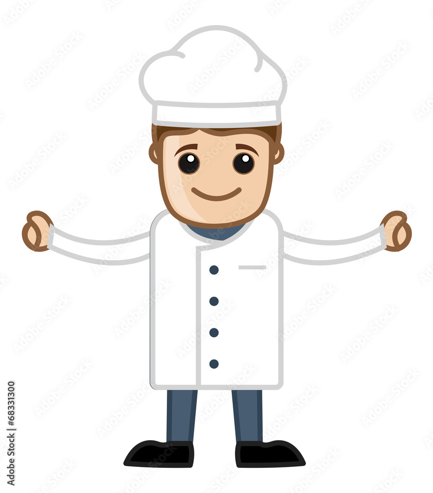 Cartoon Chef - Happy - Vector Cartoon Chef - Happy - Vector