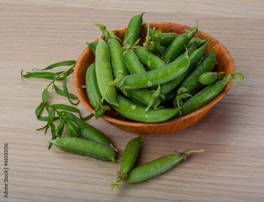 Green fresh peas