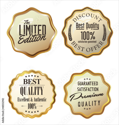 Set of premium quality labels, collection