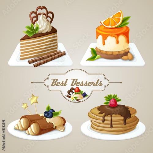 Sweets dessert set