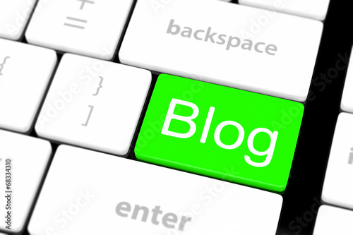 blog bloggar or inernet blogging concept with key photo