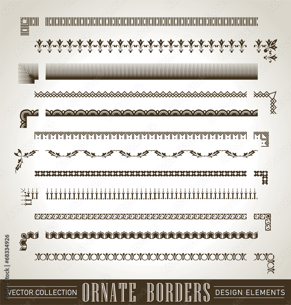 Obraz premium ornate borders set (vector)