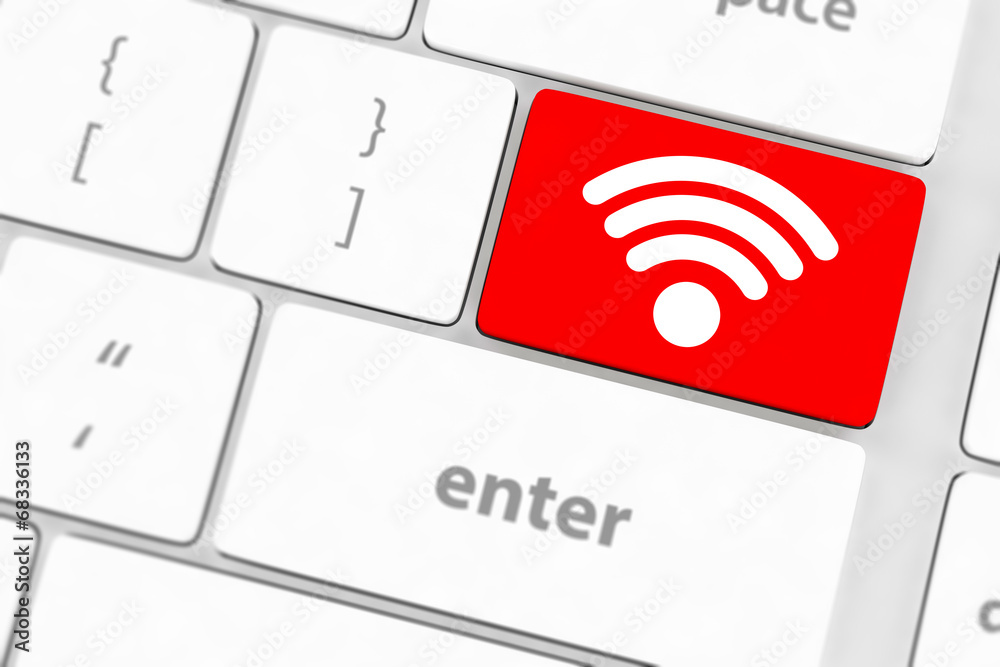 wifi concepts, with message on enter key of computer keyboard. wifi concepts, with message on enter key of computer keyboard.