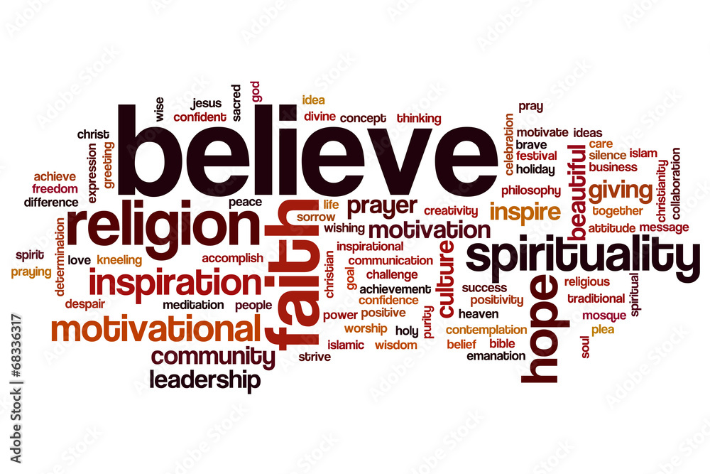 Believe word cloud